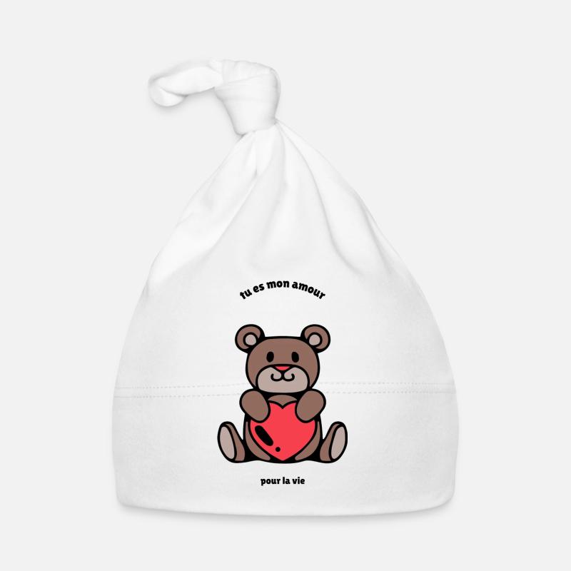 Tu es mon amour pour la vie. Bonnet bio Bébé