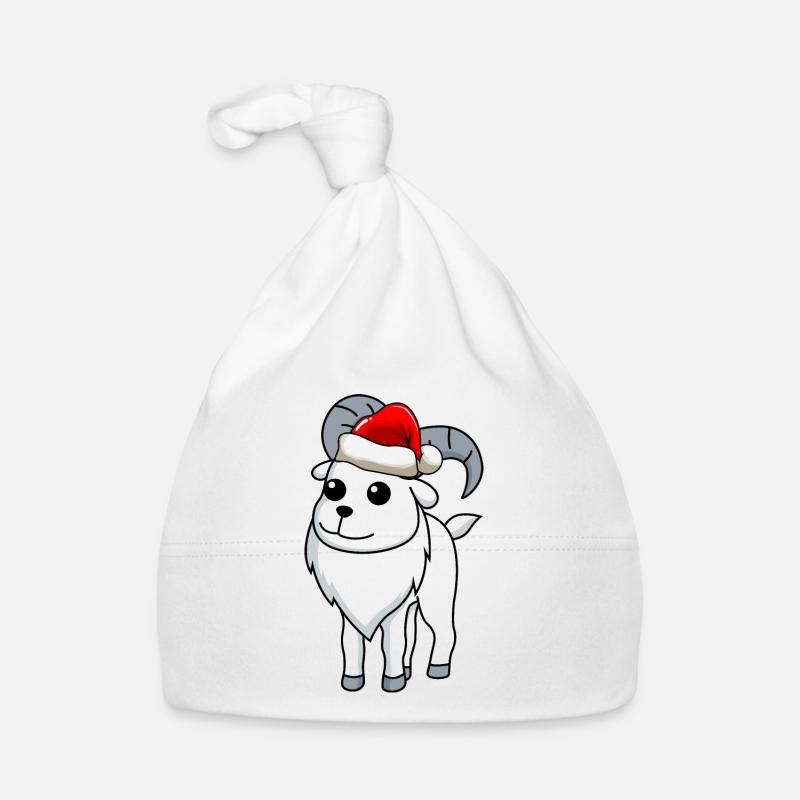 Bergziege Comic Weihnachten Baby Bio-Mütze