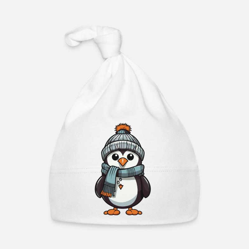 Penguin Comic Cute Winter Organic Baby Cap