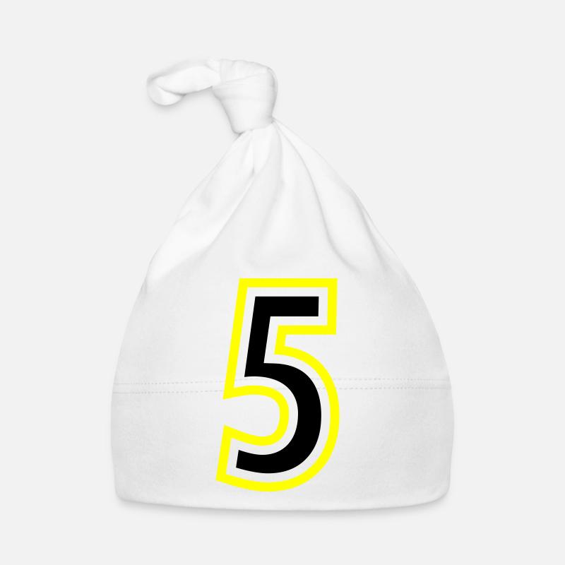 5 Number College Organic Baby Cap