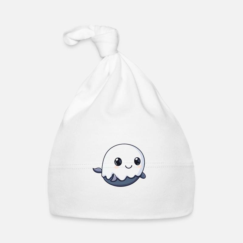 Whale Halloween Funny Ghost Organic Baby Cap