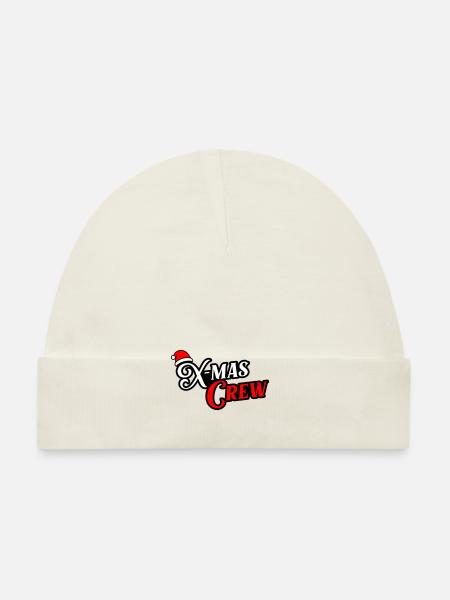 X-Mas Crew Christmas - Organic Baby Cap - white - Front