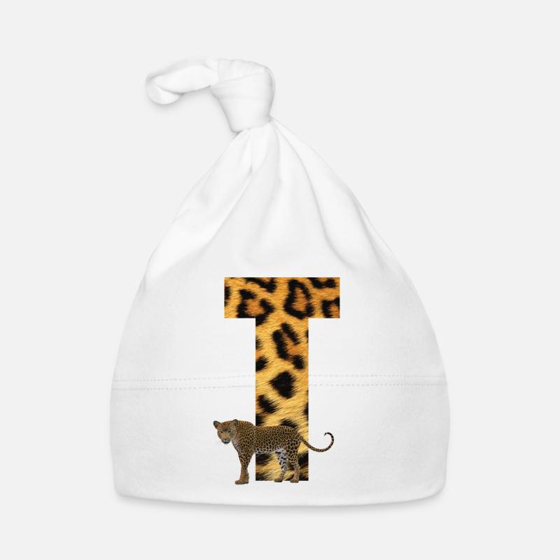 leopard t - Baby Bio-Mütze - Weiß