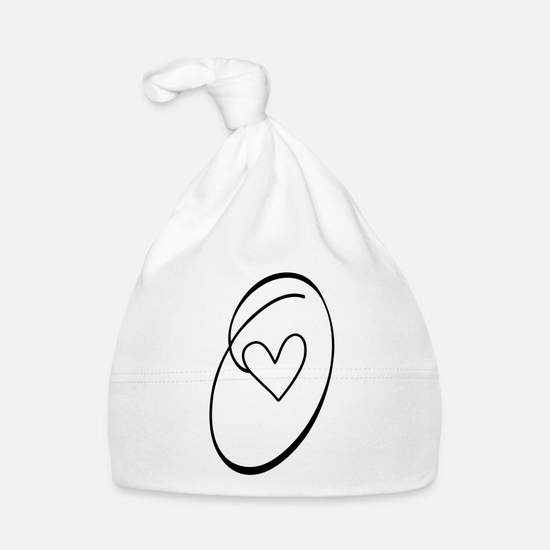 Buchstabe O Buchstabe-O Kalligrafie Baby Bio-Mütze