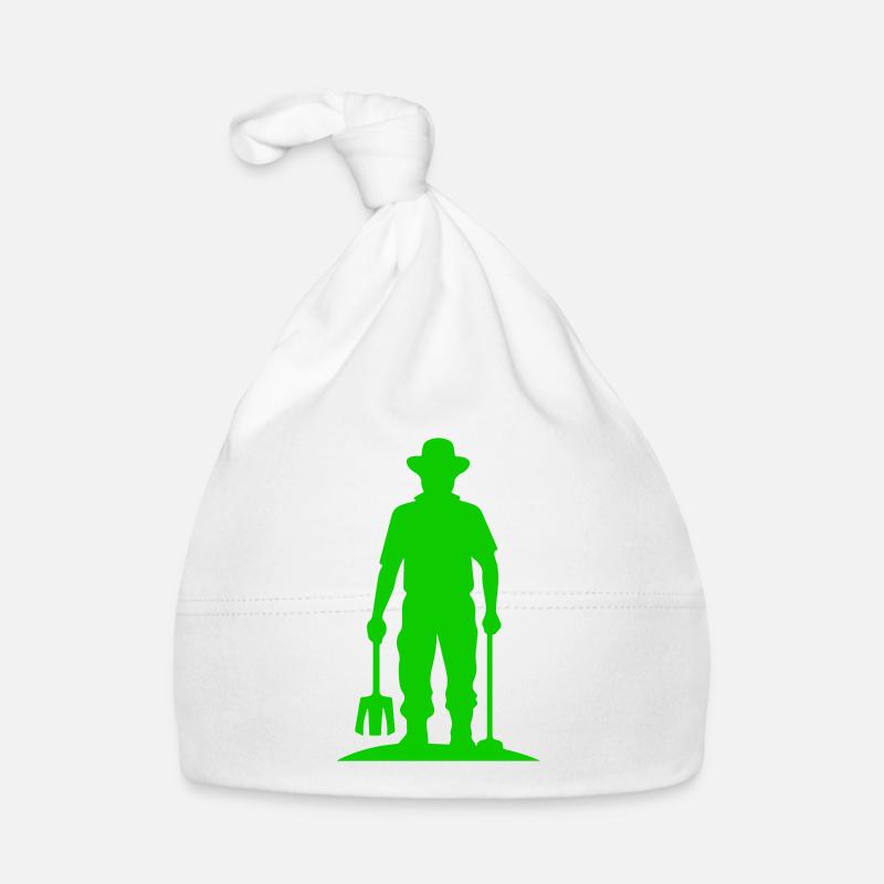 Farmer Silhouette Baby Bio-Mütze