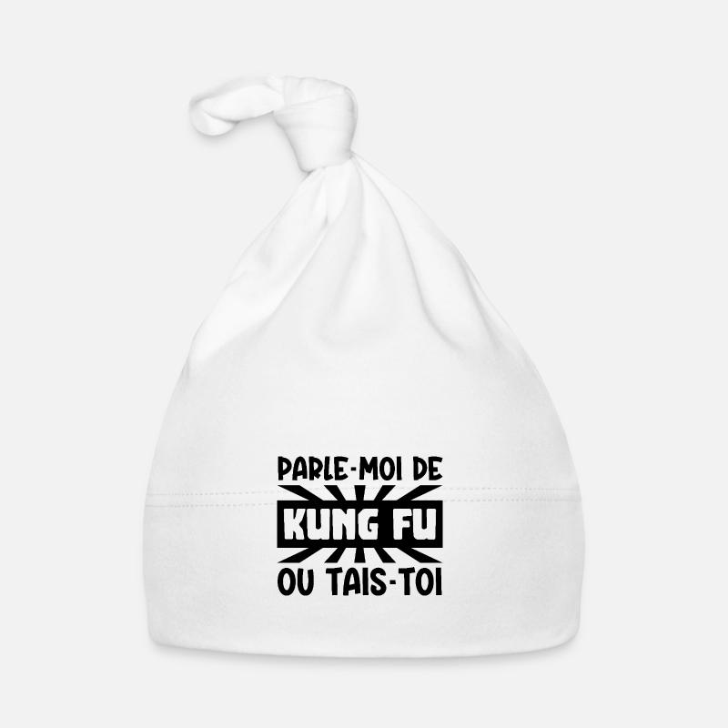 parle-moi de kung fu - Bonnet bio Bébé - blanc