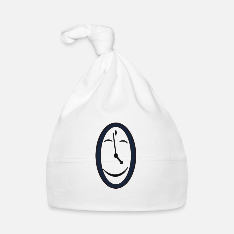 Clock Time Clock Hands Organic Baby Cap