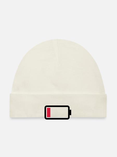 battery - Organic Baby Cap - white - Front