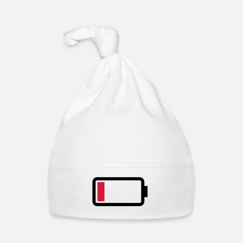 battery - Organic Baby Cap - white