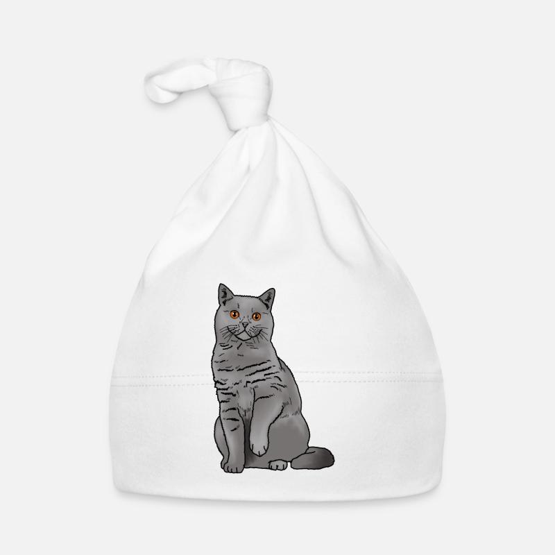 British Shorthair Cat Organic Baby Cap