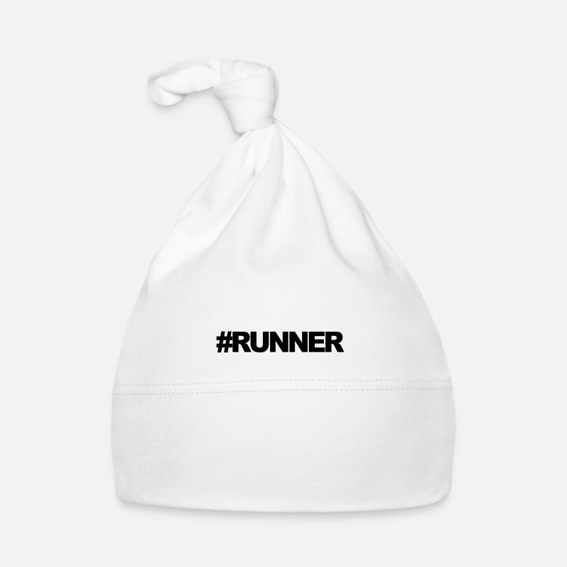 Courir courir jogging courir marathon - Bonnet bio Bébé - blanc