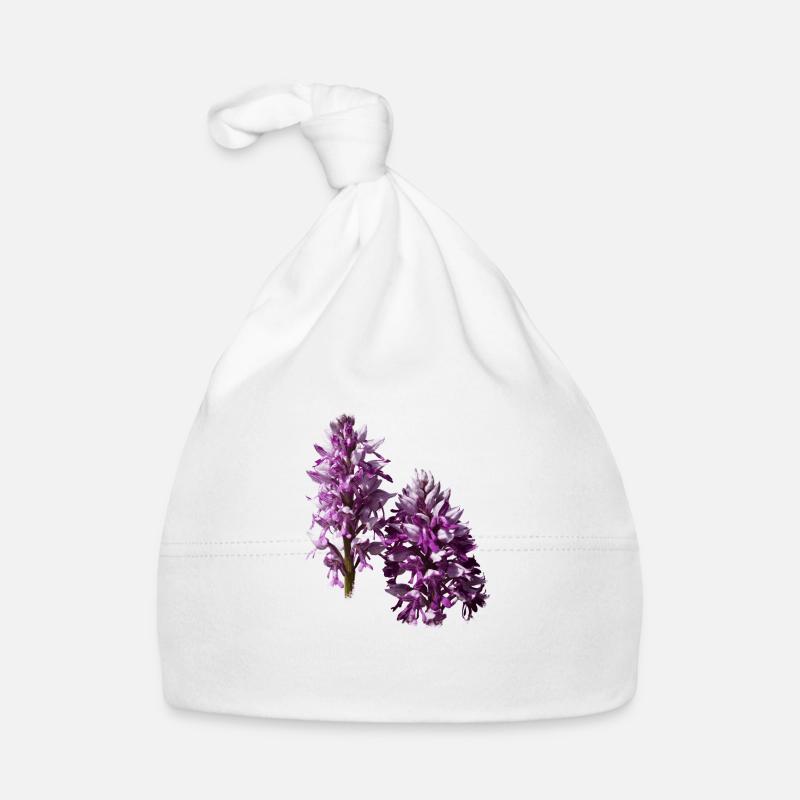 Das Knabenkraut ist eine heimische Orchidee Baby Bio-Mütze