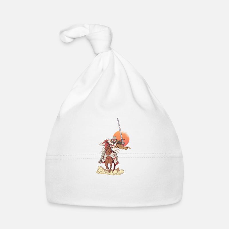 Epée Templier armure médiévale chevalier - Bonnet bio Bébé - blanc