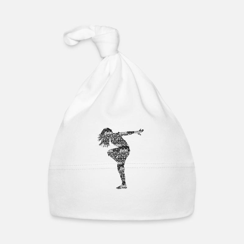 danseur hip hop - Bonnet bio Bébé - blanc