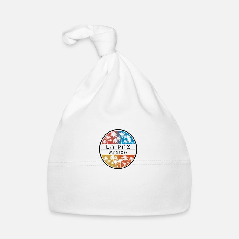 La Paz Mexico Palm Tree Souvenir de vacances élégant Bonnet bio Bébé