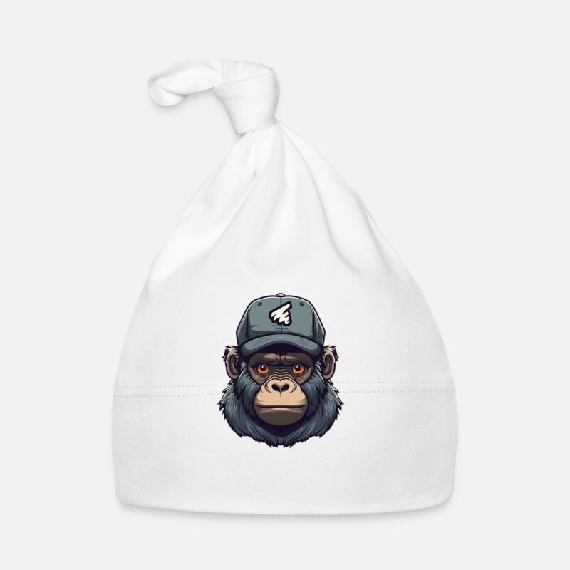 Monkey with cap Organic Baby Cap