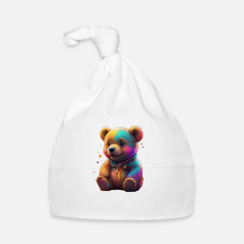 Teddy bear Organic Baby Cap