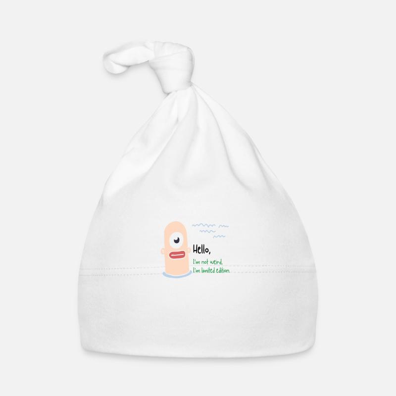 Je ne suis pas bizarre - Bonnet bio Bébé - blanc