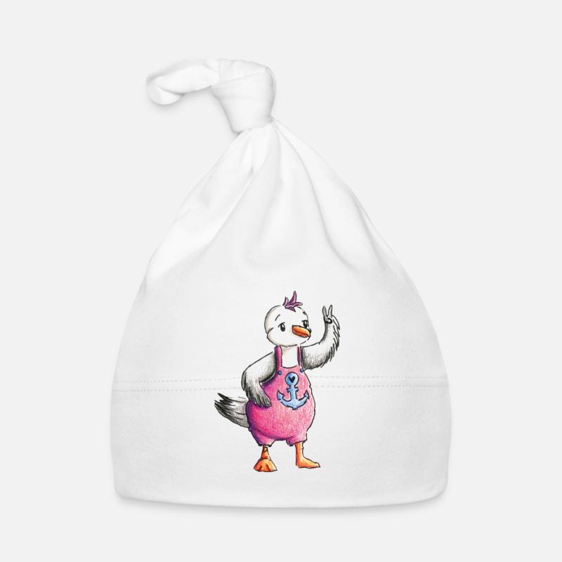 Möwe Peace Baby Bio-Mütze