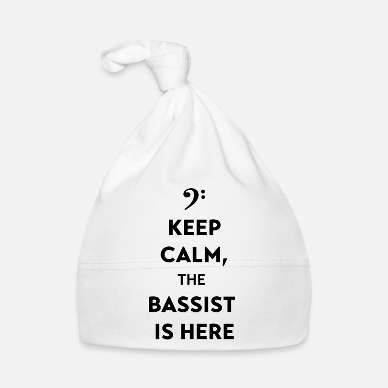 Keep calm, the bassist is here - with bass cleft Baby Bio-Mütze
