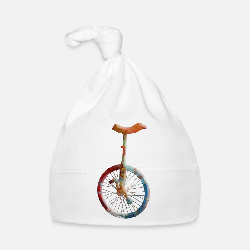 tour monocycle - Bonnet bio Bébé - blanc
