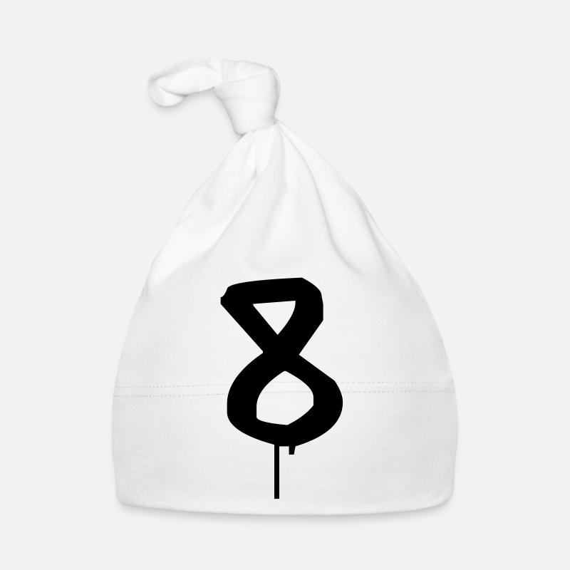 Graffiti: 8 - Organic Baby Cap - white