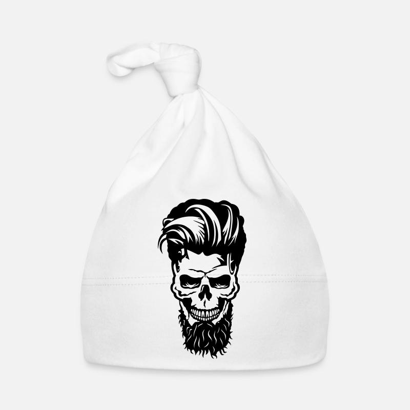 tete de mort hipster barbu coiffure crane Bonnet bio Bébé