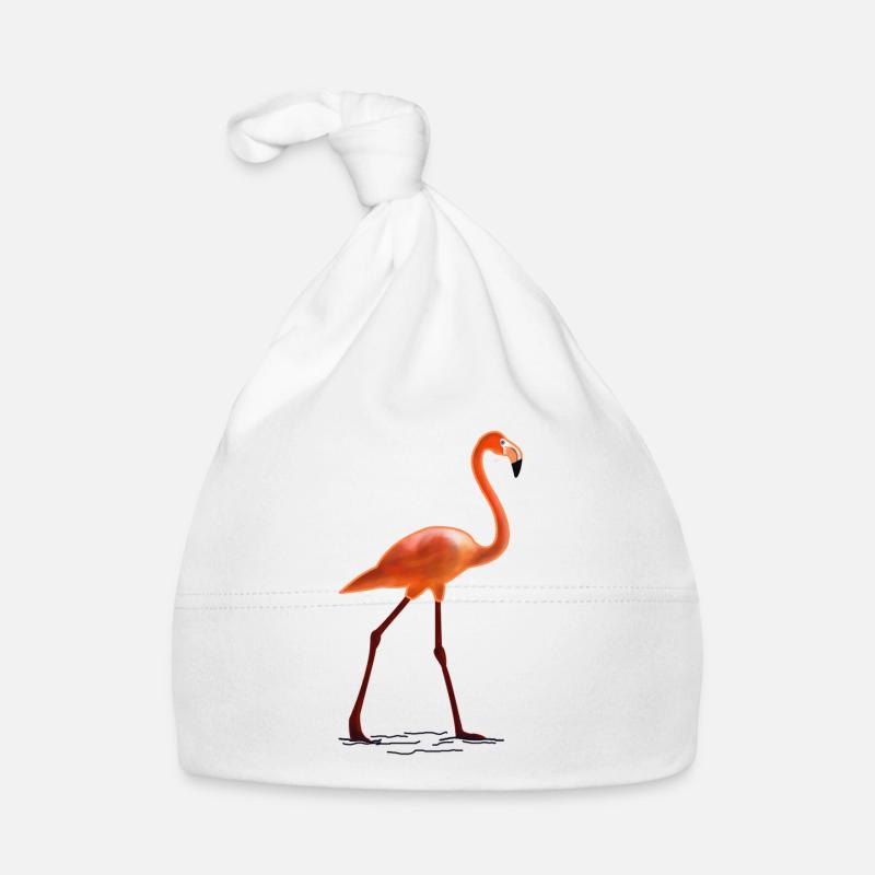 Flamingo - Bonnet bio Bébé - blanc