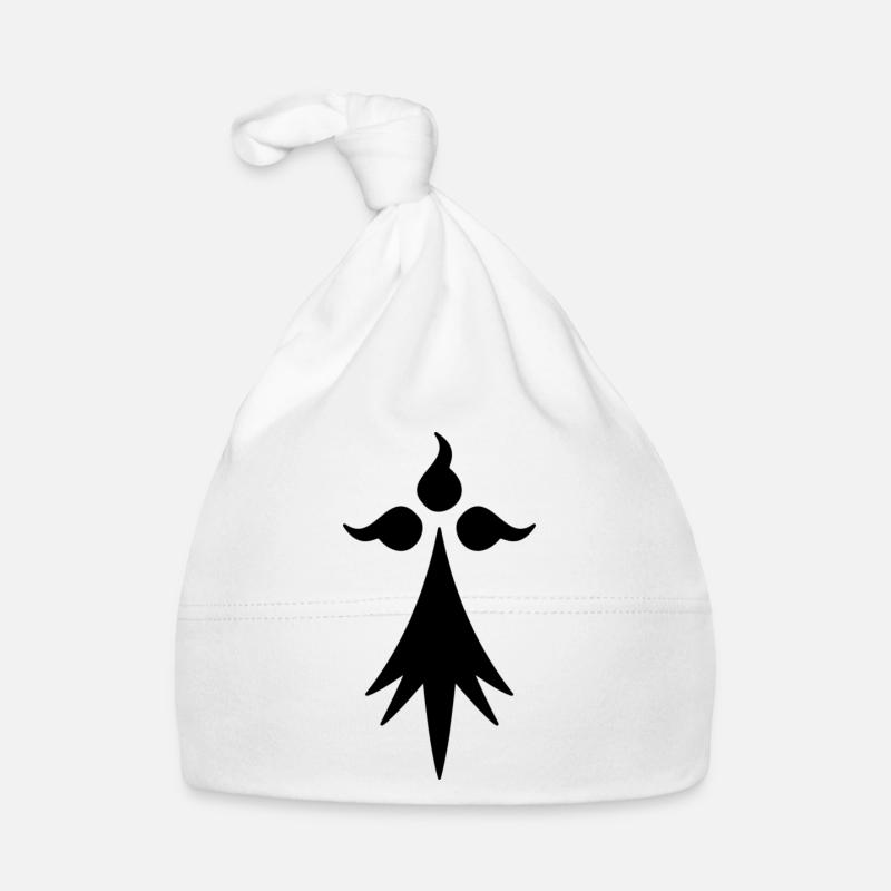 Hermine symbole de la Bretagne - Bonnet bio Bébé - blanc