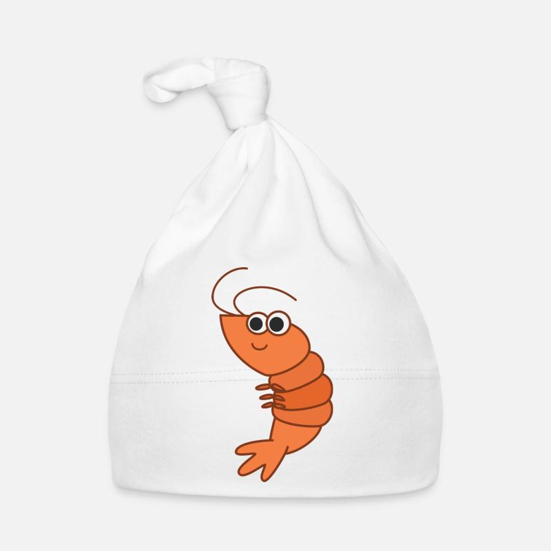 Crevette - Bonnet bio Bébé - blanc
