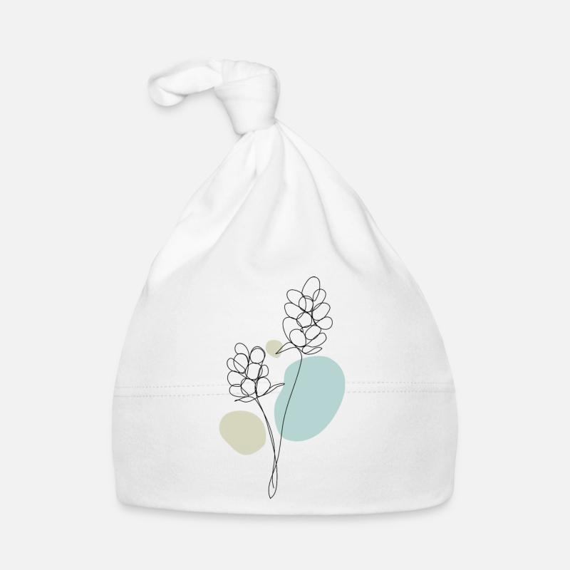 Abstrakte einzeilige Blume Baby Bio-Mütze