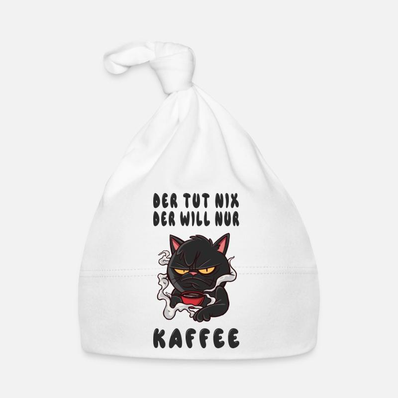 Kaffee Katzen Design Baby Bio-Mütze