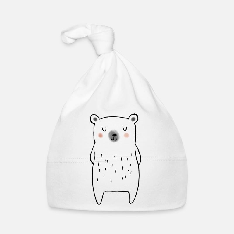 Kleiner Eisbär - Baby Bio-Mütze - Weiß