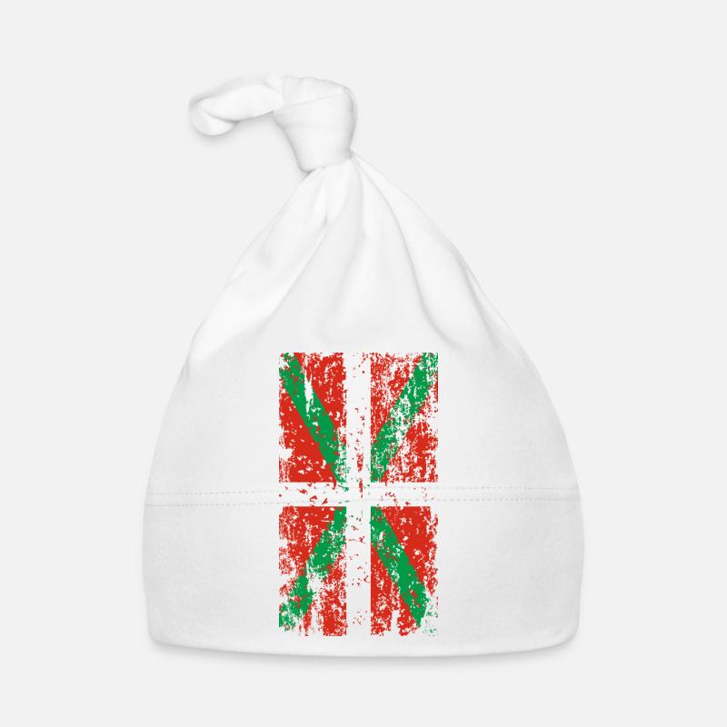 Worn Basque Country flag. Ikurriña. Organic Baby Cap