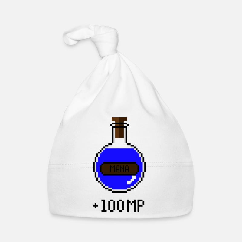 Potion de Mana Pixel Art Rétro 8 Bits Bonnet bio Bébé