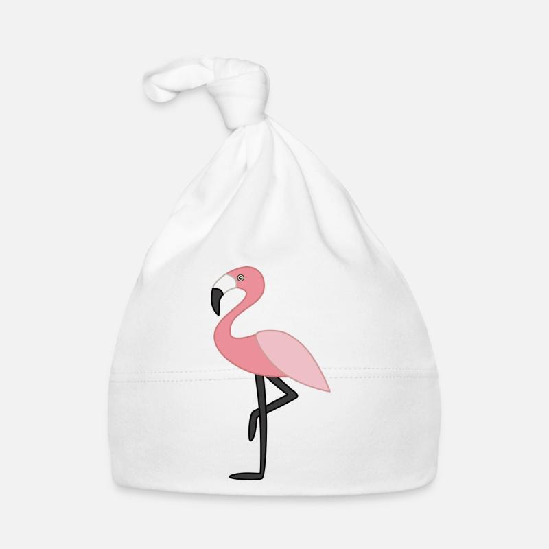 Flamant rose pink Bonnet bio Bébé