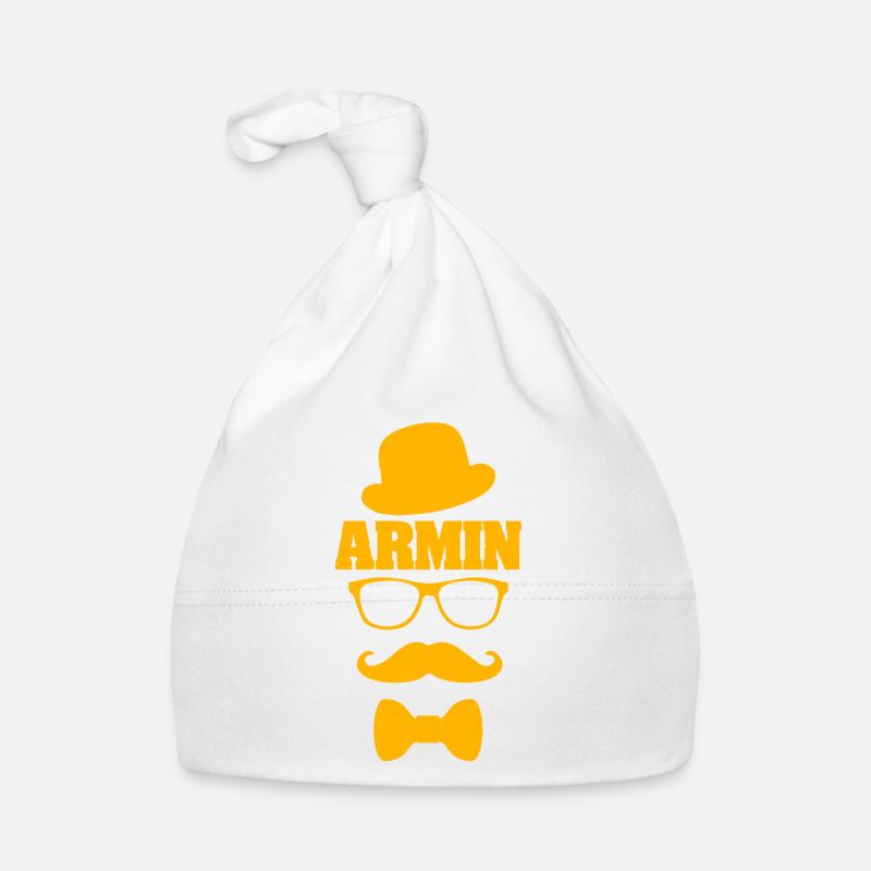 Hipster mustache Schnauzer melon Armin Organic Baby Cap
