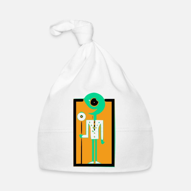 Ecko der Alien mit der Blume Baby Bio-Mütze