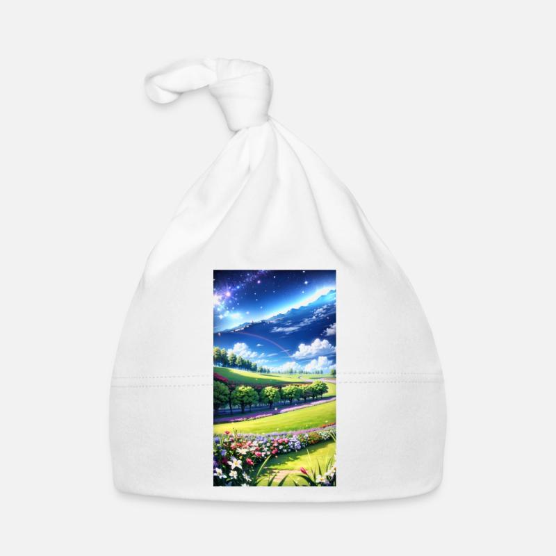 Landscape with 4 Areas, Generative AI Organic Baby Cap