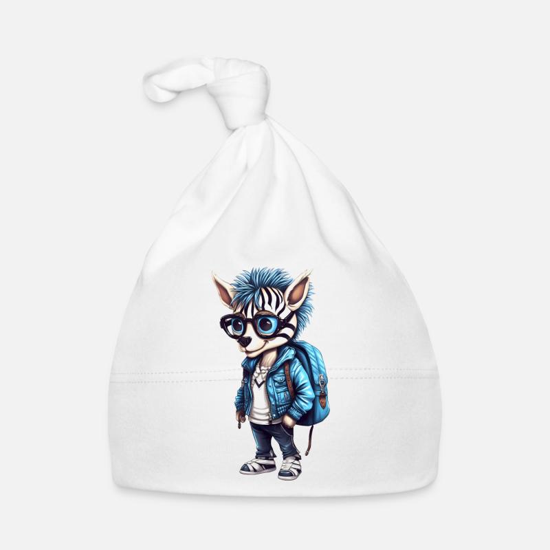 Cute Zebra Cartoon Organic Baby Cap