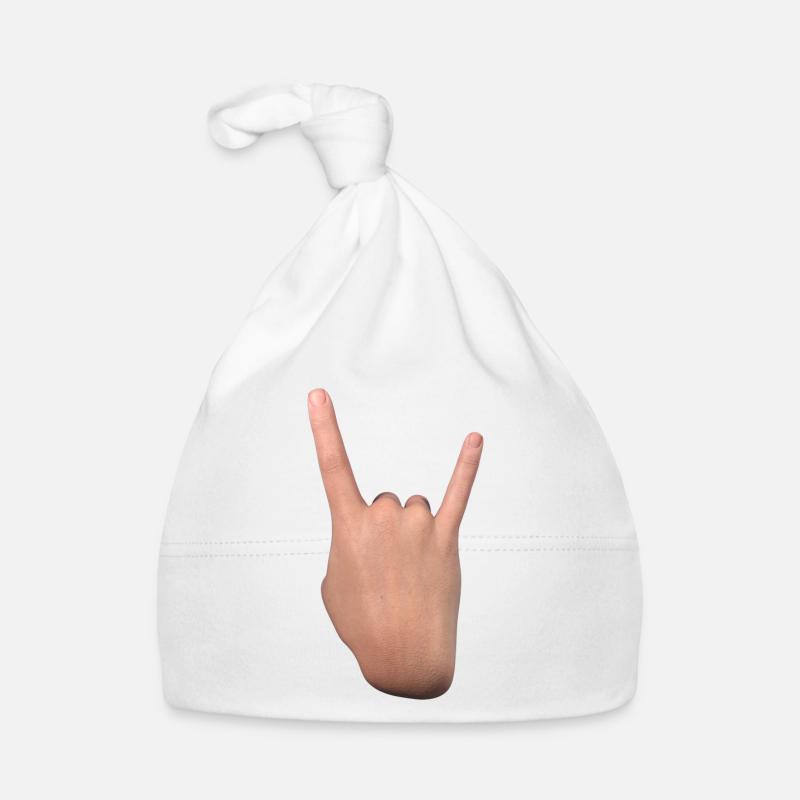 Signe des cornes (dos) Bonnet bio Bébé