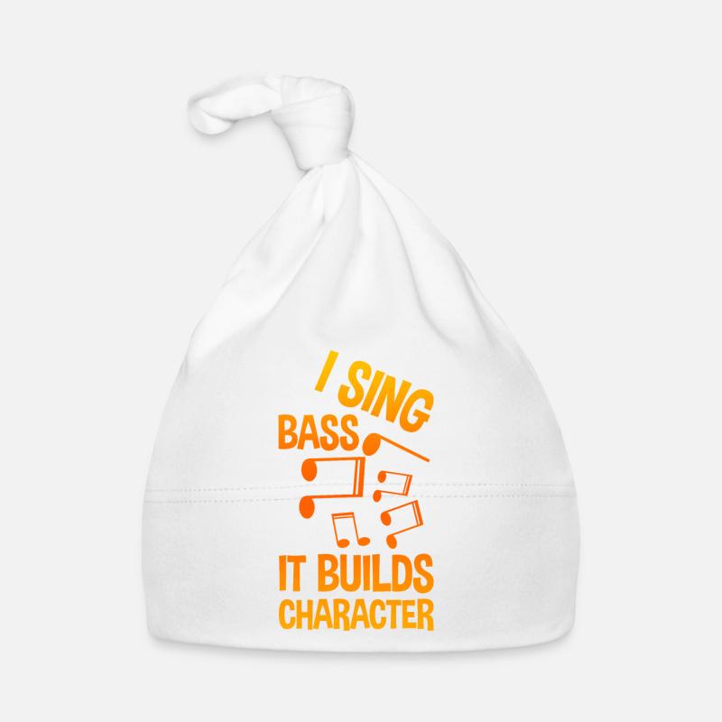 I Sing Bass It Builds Character 2 Bonnet bio Bébé