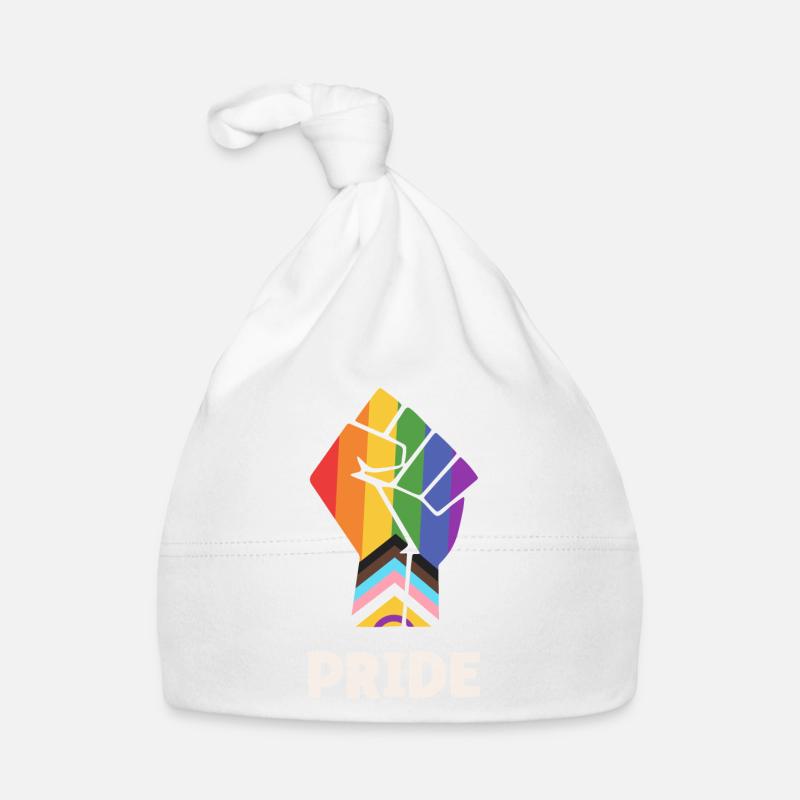 Pride Progress Stolzes Faustdesign für Equality Baby Bio-Mütze