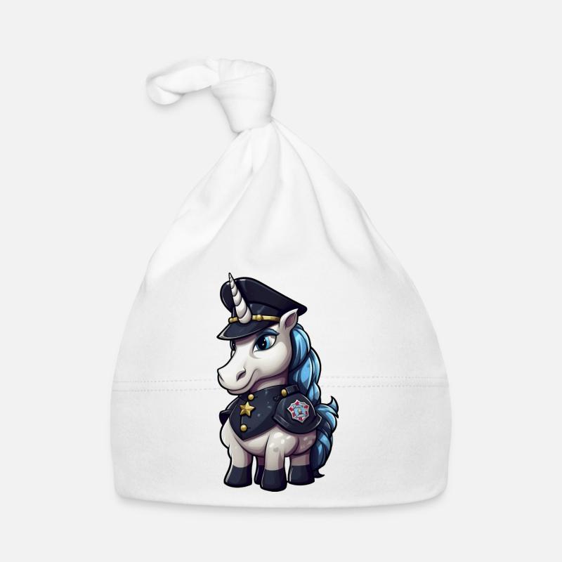 Polizei Einhorn Baby Bio-Mütze