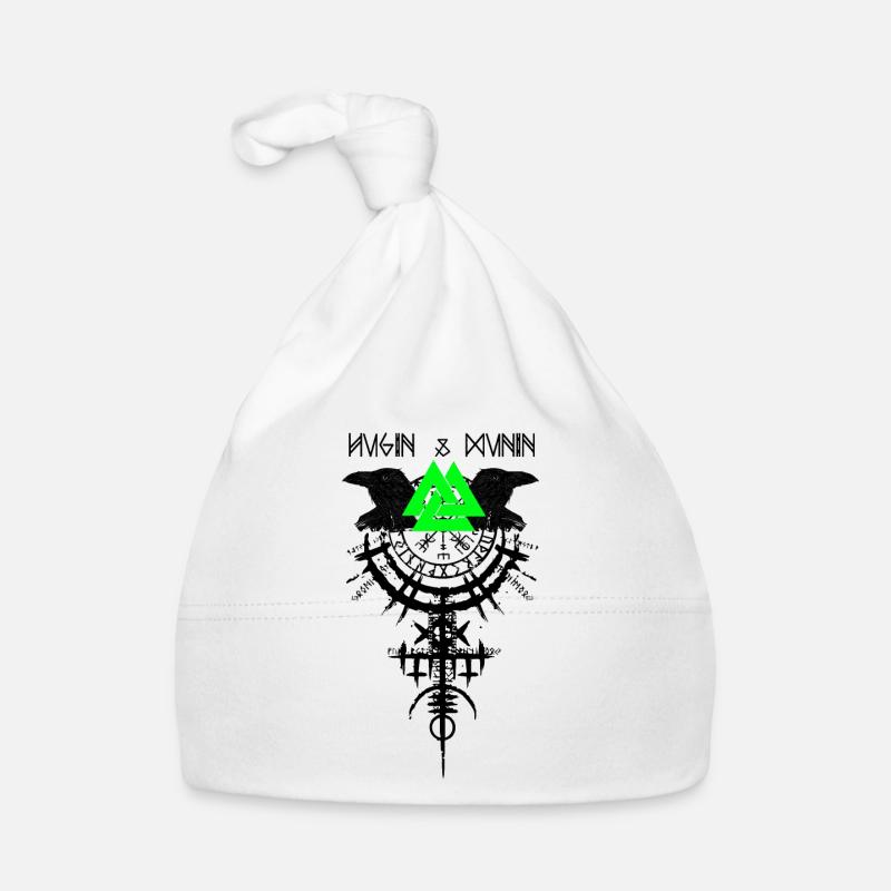 Hugin et Munin Ravens Vikings et Celtes d’Odin Bonnet bio Bébé