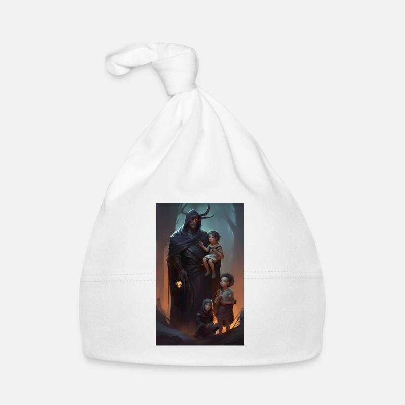Medieval fantasy guarding father scene Organic Baby Cap