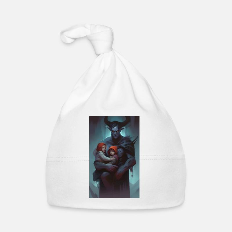 dark monster child guardian Organic Baby Cap