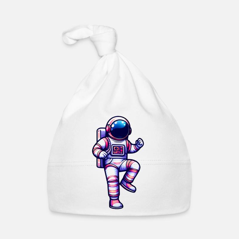 In Space - Astronaut on the Moon Organic Baby Cap