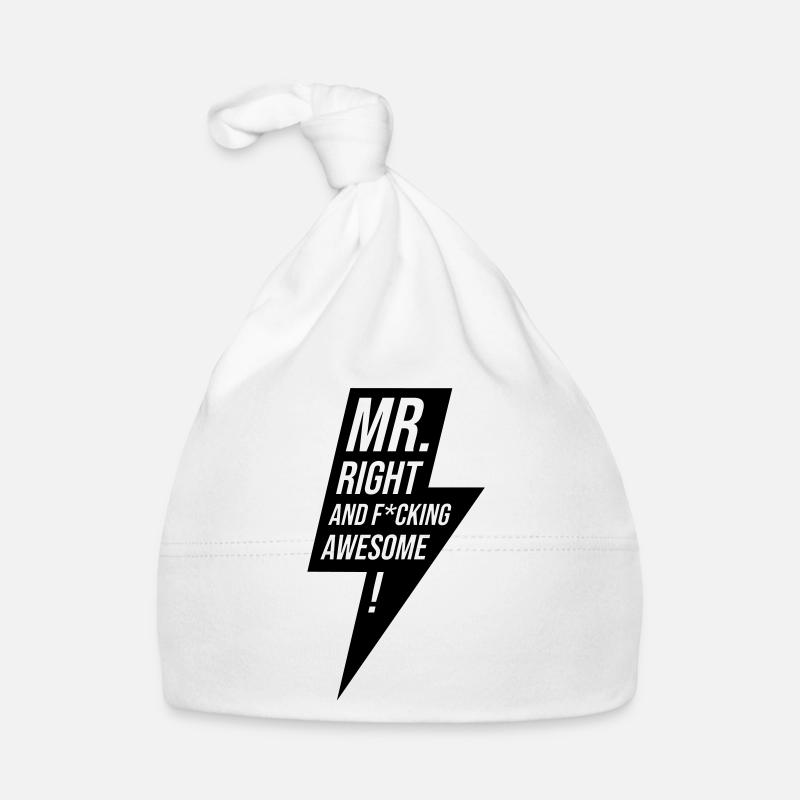 Cadeau Mr Right Bachelor Design Bonnet bio Bébé