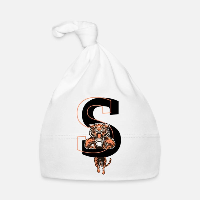 Tiger Buchstaben - Geschenkidee Baby Bio-Mütze